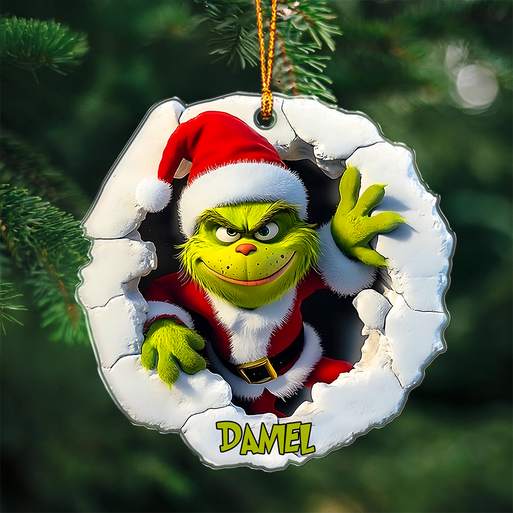 Stole Green Jeep - Personalized Stole Christmas Ornament