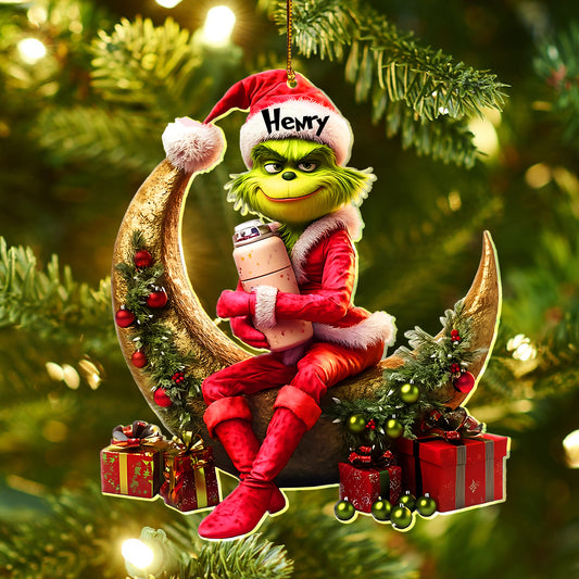 Naughty Grinchh - Personalized Stole Christmas Ornament