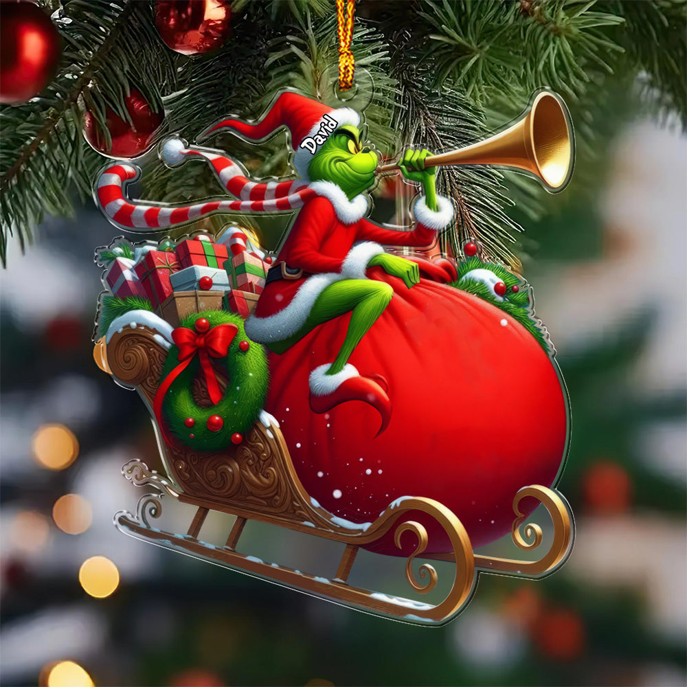 Green Santa - Personalized Ornament 09naqg281124