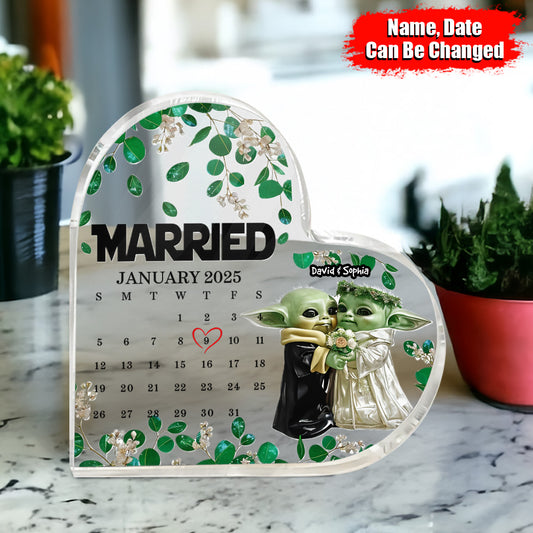 Married Calendar - Personalized The Force Custom Shaped Acrylic Plaque 14nath131224