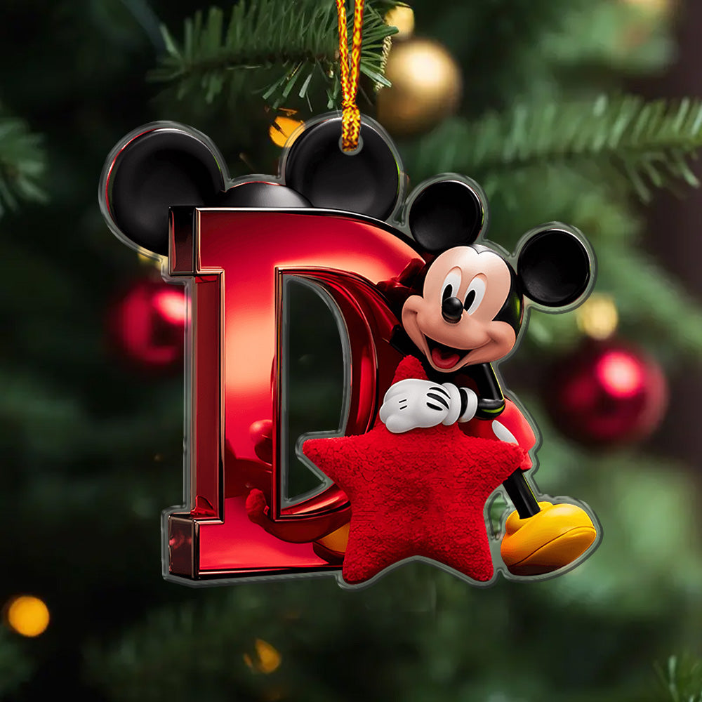 Mouse Alphabet Christmas - Personalized Ornament 07naqg071124