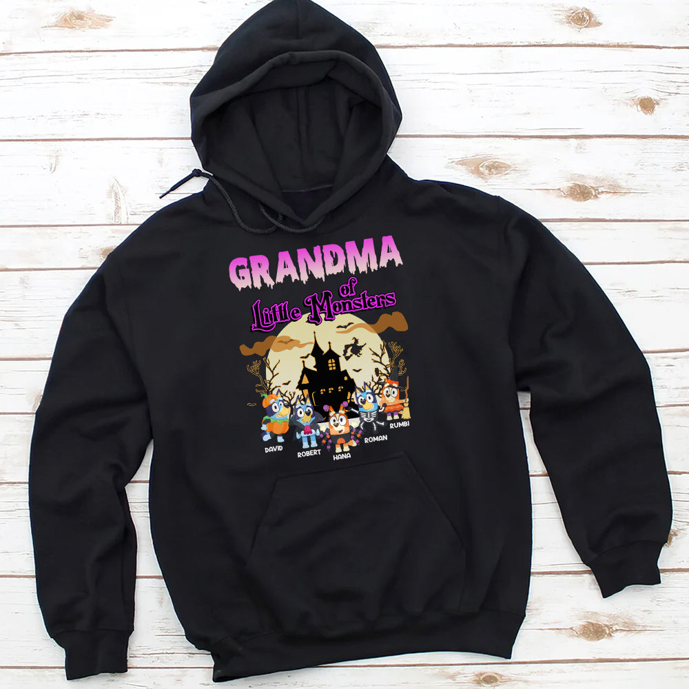 Grandma of Little Monster - Cartoon Dog Family Halloween - Personalized Shirt