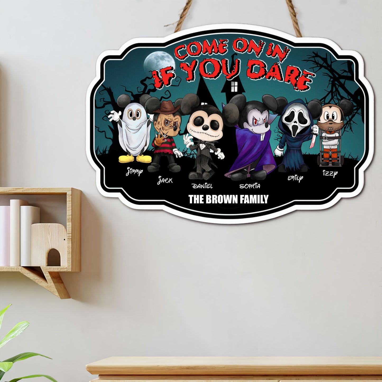 Come On In If You Dare - Personalized Wood Sign - Gifts For Family