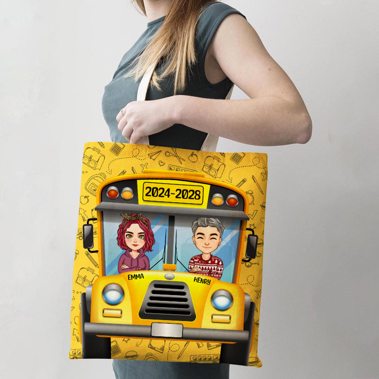 Custom Tote Bag School Bus - Back To School 2024