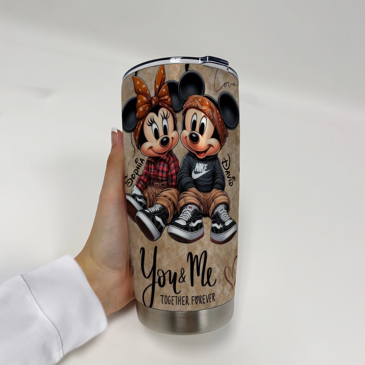 Custom Couple Tumbler - You & Me Forever with Names 06naqg161224