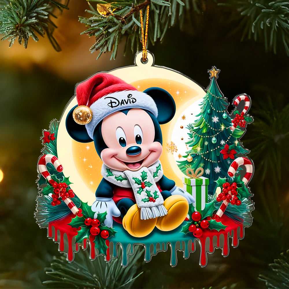 Personalized Xmas Mouse Ornament 03naqg291124