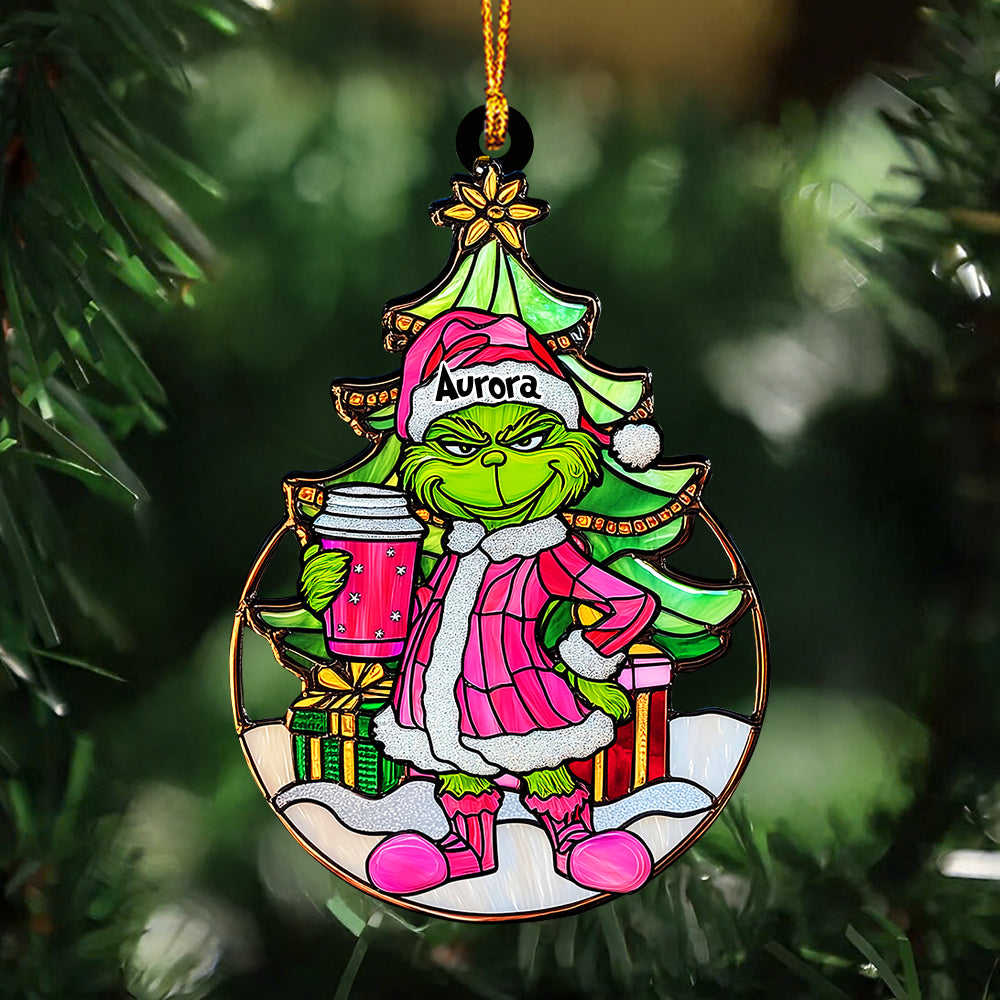 Grinchy Green Lady - Personalized Ornament 05nath071124