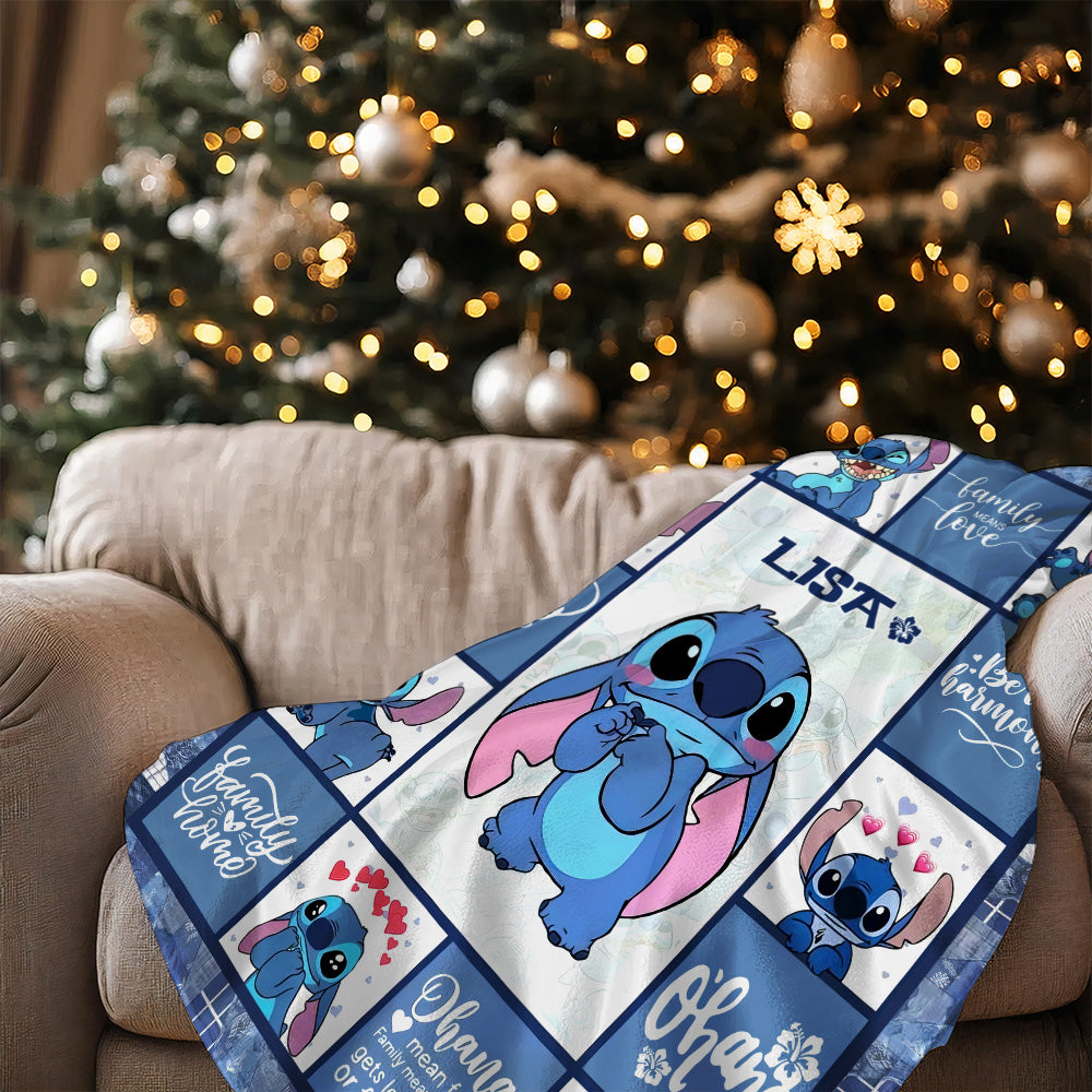 Personalized Stitch Blanket Lilo Stitch Blanket Stitch Birthday Gifts Angel Stitch Christmas Gifts For Kids 01nami271124