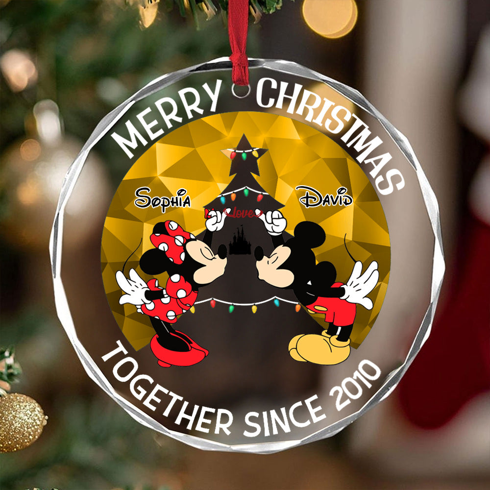 Mouse Couple Christmas  -  Personalized Ornament 05naqg061124