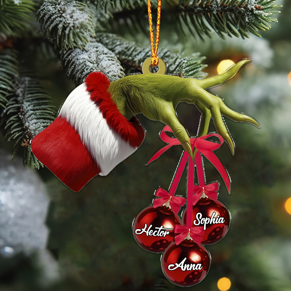 Merry Grinchmas - Personalized Family Ornament