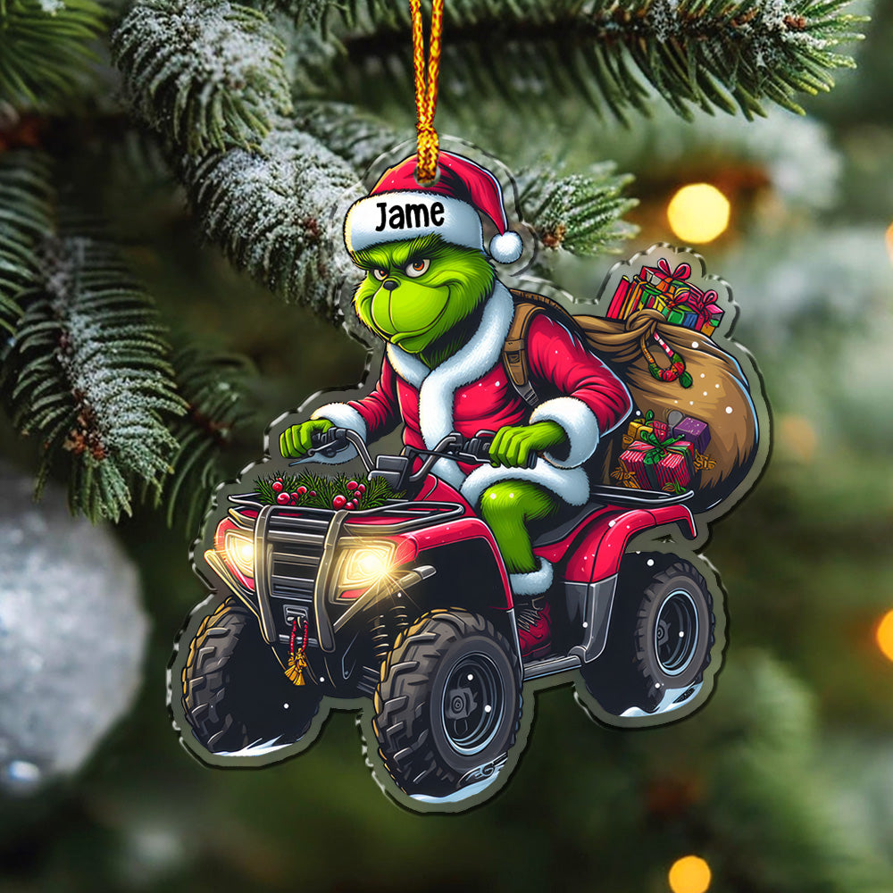 Personalized Gift For ATV Lover Christmas Ornament, Playful ATV Rider 08naqg181124