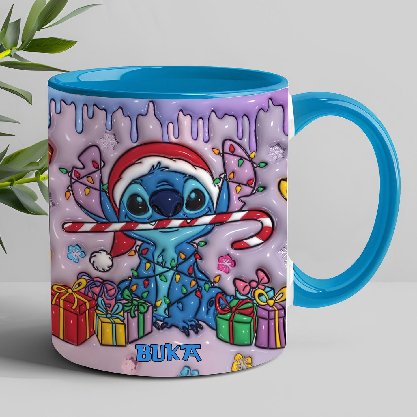 Merry Ohana, Personalized Ohana Accent Mug