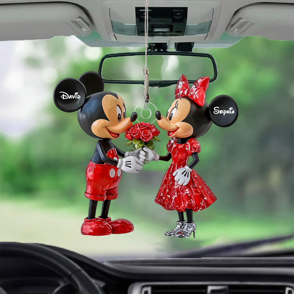 Cute Mouse Couple - Personalized Mouse Car Ornament 08nath101224