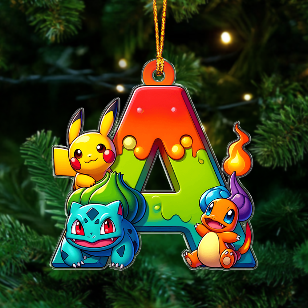 Cute Anime Creatures - Personalized Alphabet Ornaments