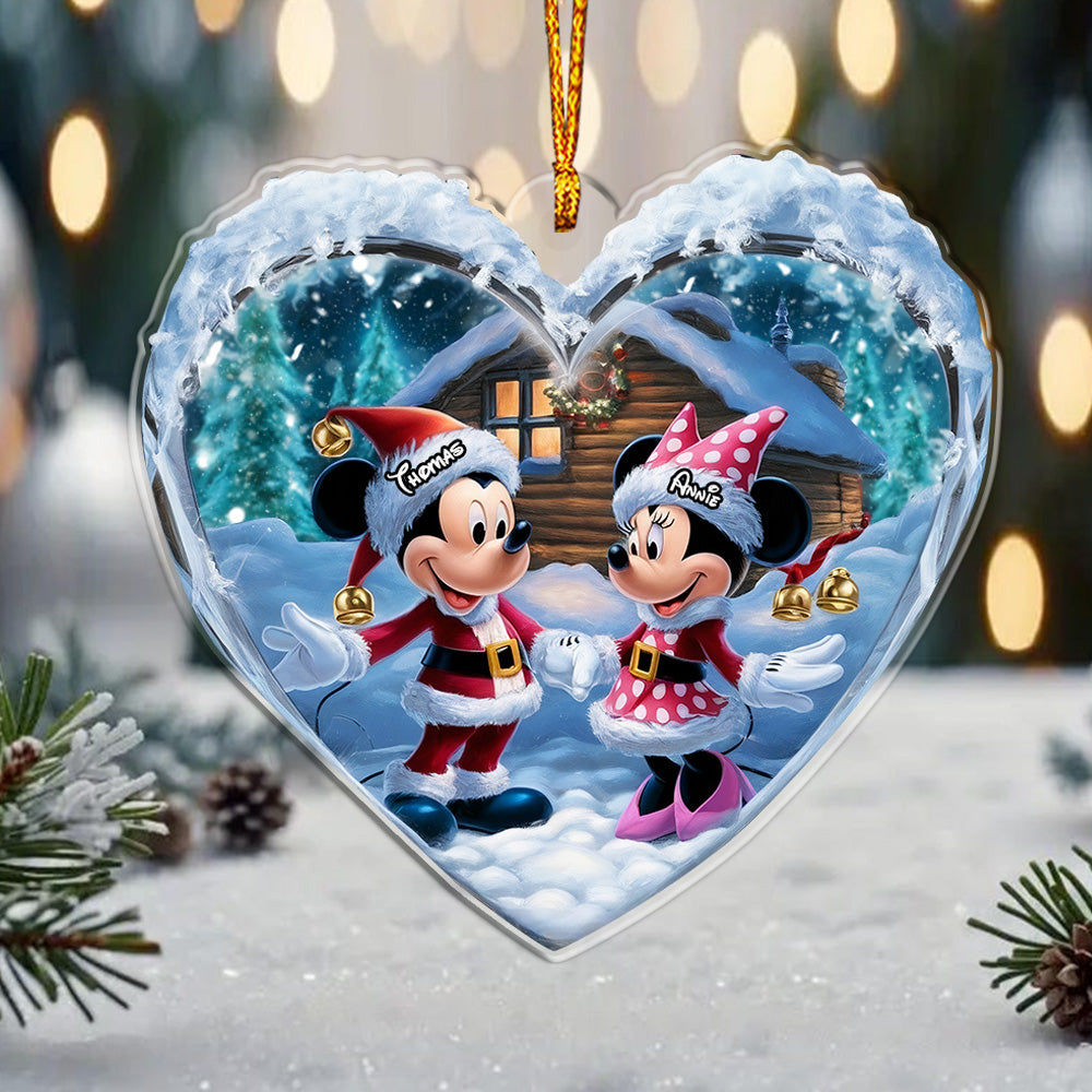 Heart-Shaped Christmas Ornament - Festive Couple Decoration - Personalized Holiday Gift 01naqg281124