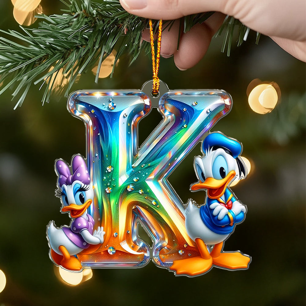 Custom Alphabet Letter Gifts For Couple Acrylic ornament Christmas