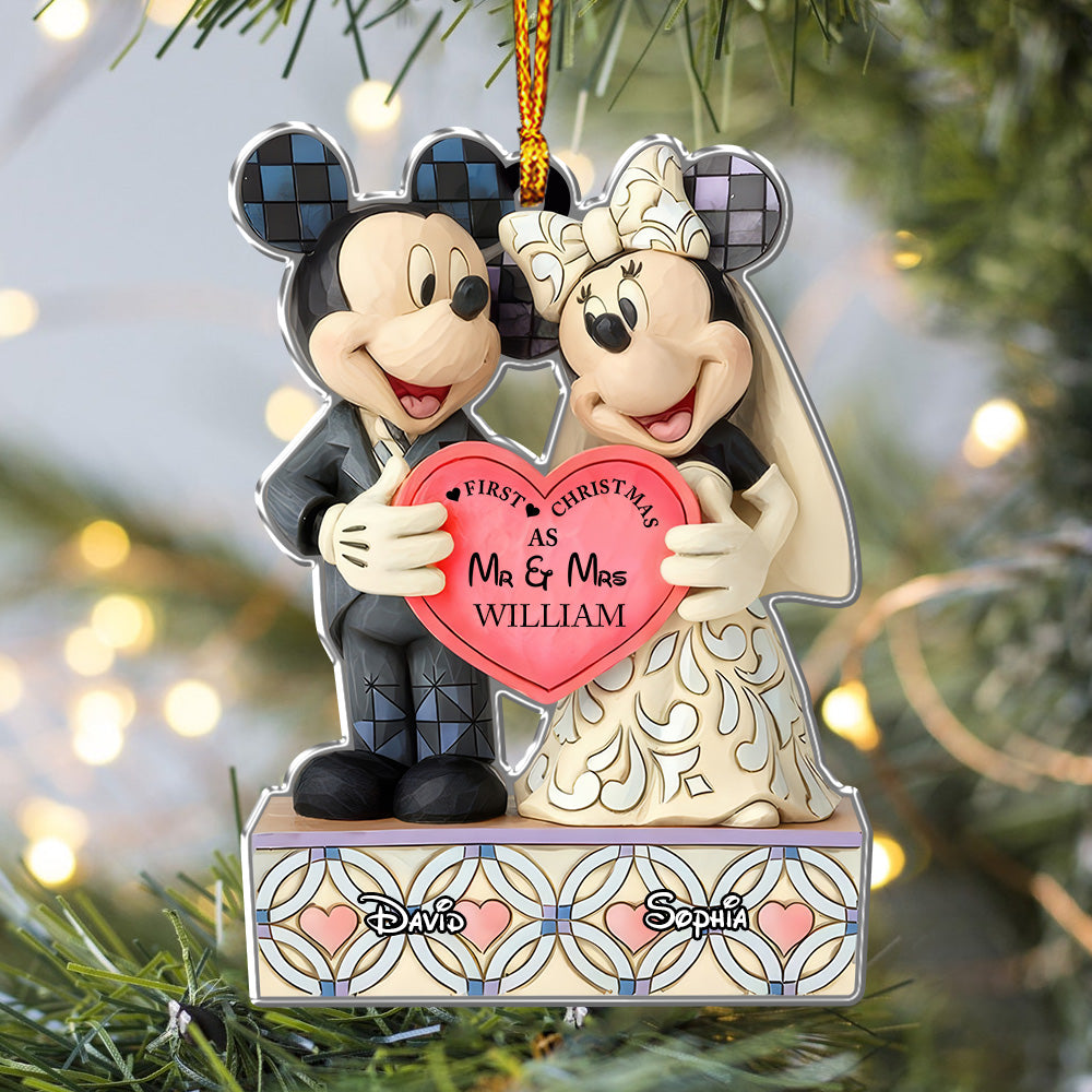 First Christmas Couple - Personalized Mouse Ornament 02naqg021124