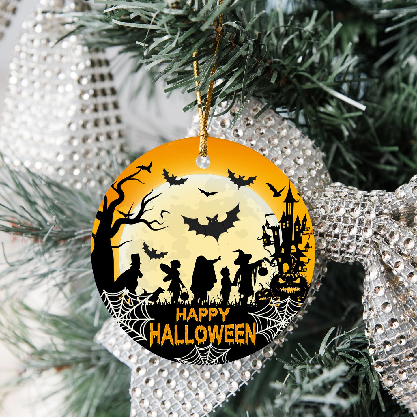 Happy Halloween Trick-or-Treaters Ornament