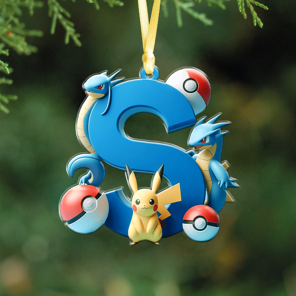 Cute Monster Letter - Personalized Monster Trainer Ornament