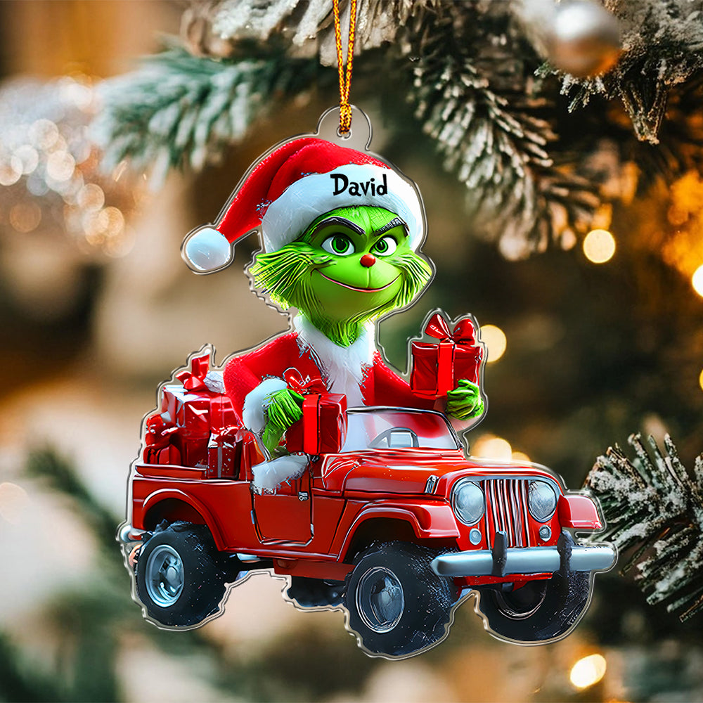 Grinchmas Red Truck - Personalized Ornament 03nath221124