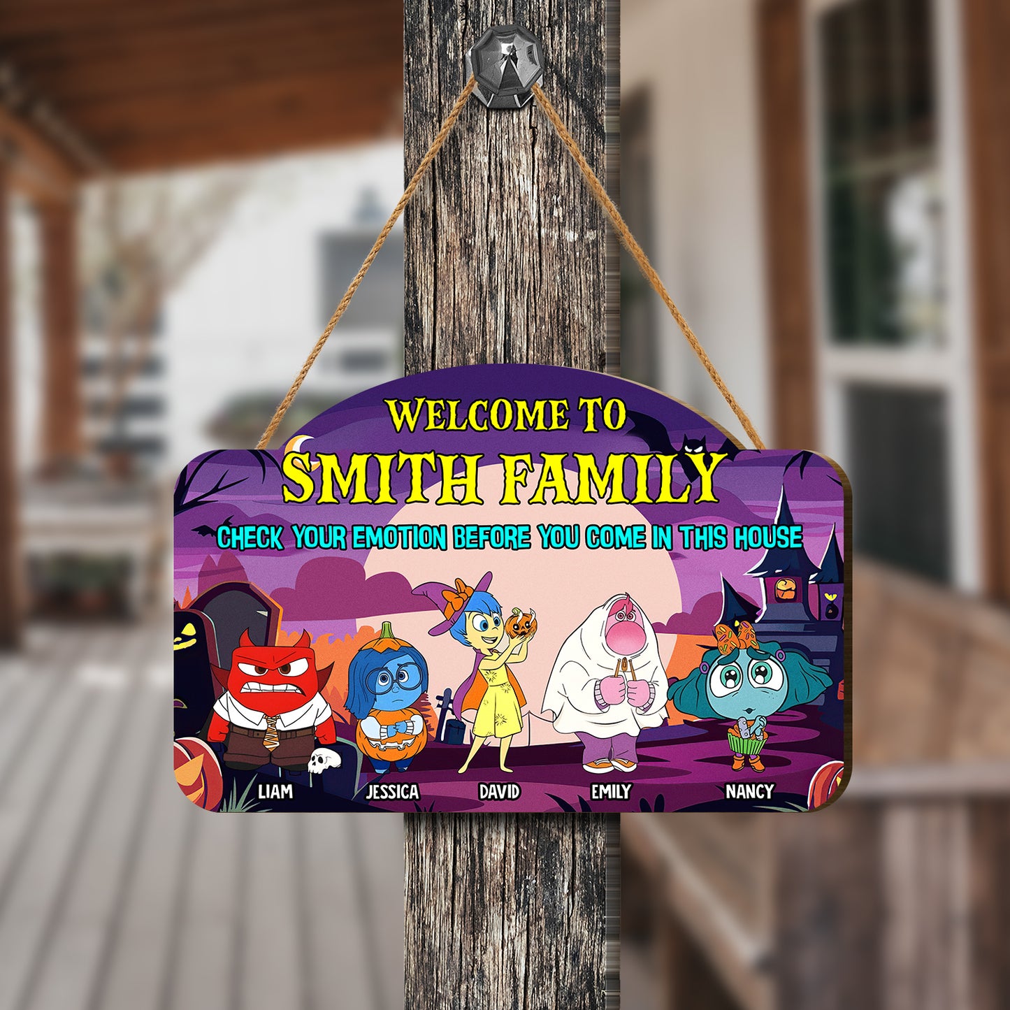 Personalized Wood Sign - Gift For Family - Halloween Gift