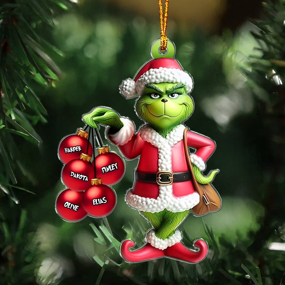 Love My Family - Personalized Stole Christmas Transparent Ornament 03nath011124