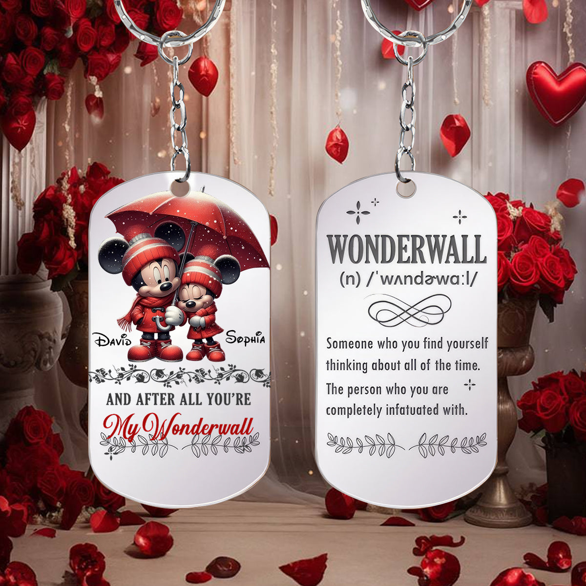 You're My Wonderwall - Personalized Stainless Steel Engraved Keychain 07naqg161224