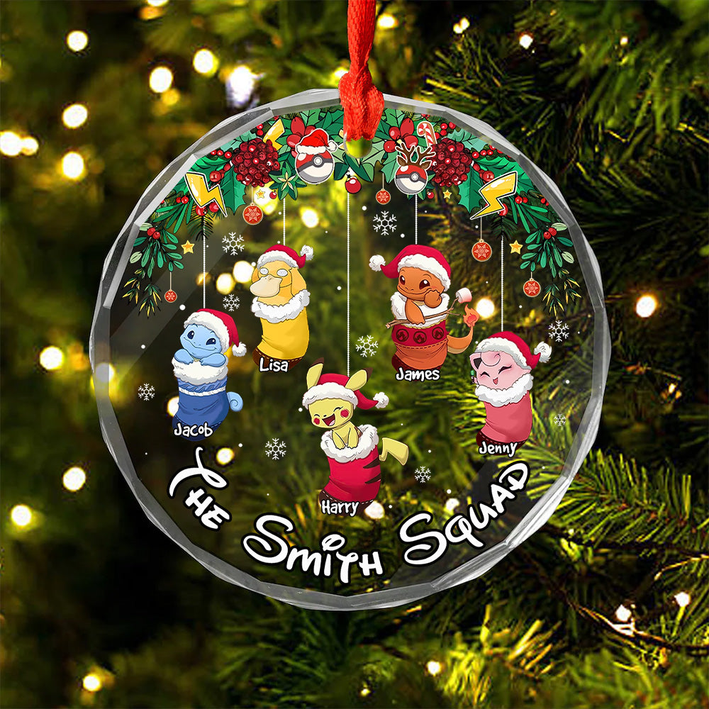 Stocking Family Ornament - Game Mascot Kids - Personalized Gifts For Game Family