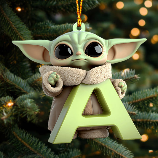 Cute Baby Letter - Personalized The Force Ornament