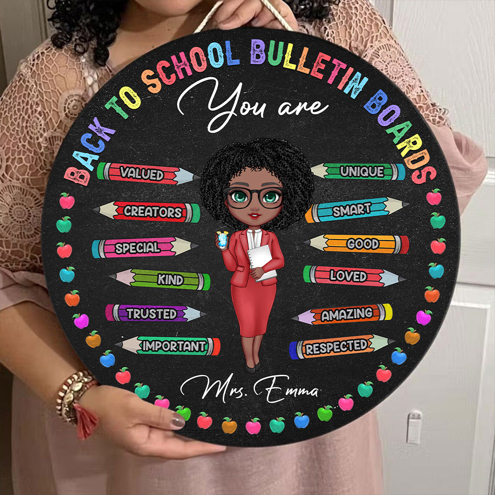 Personalized Teacher Bulletin Board Sign