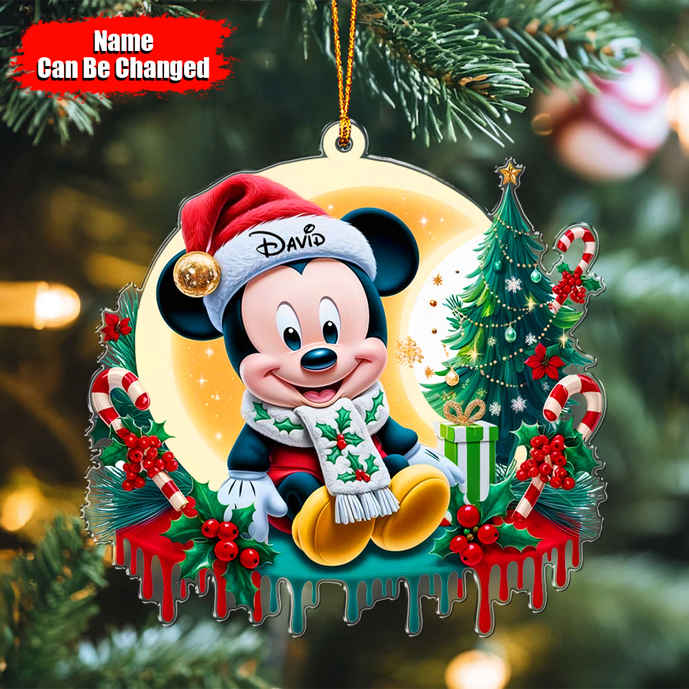 Personalized Xmas Mouse Ornament 03naqg291124