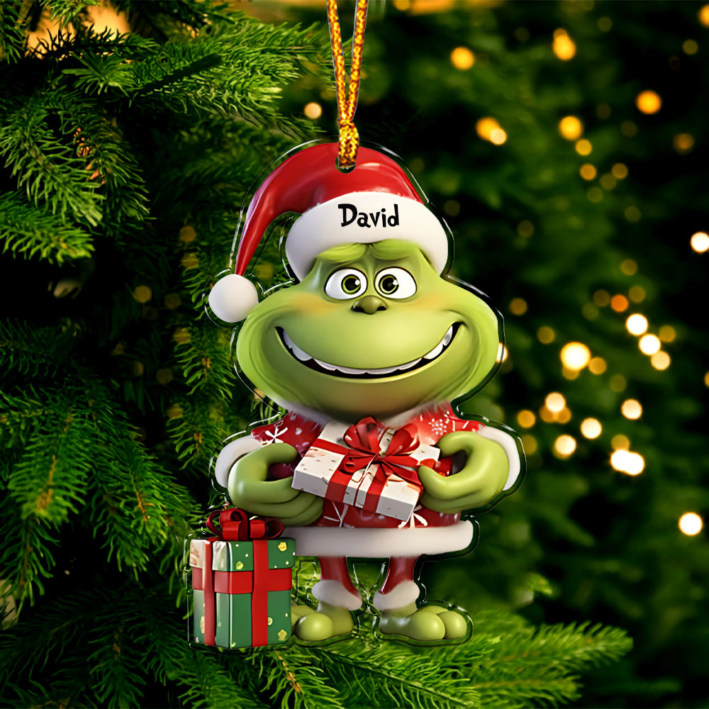 Merry Grinchmas - Personalized Stole Christmas Ornament