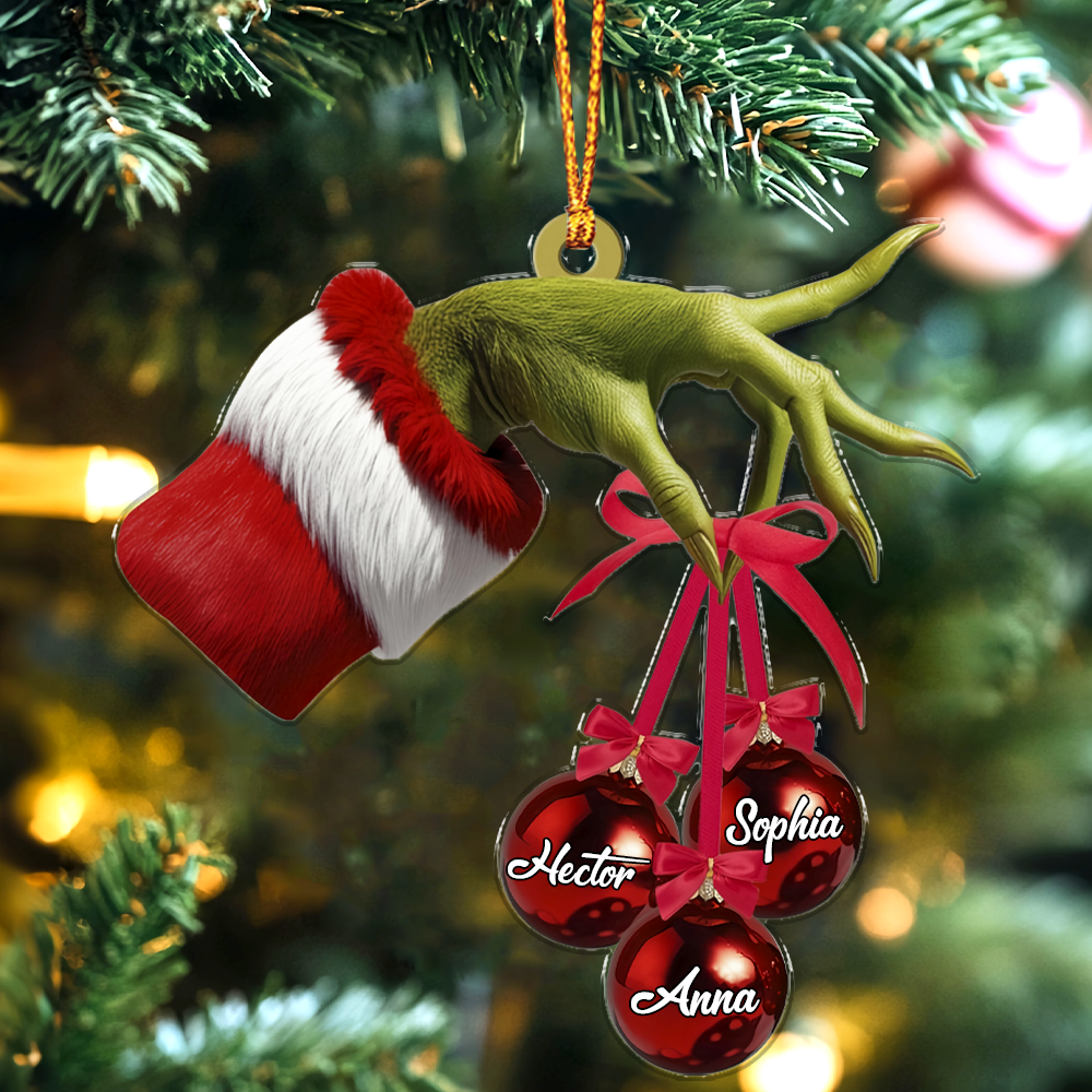 Merry Grinchmas - Personalized Family Ornament