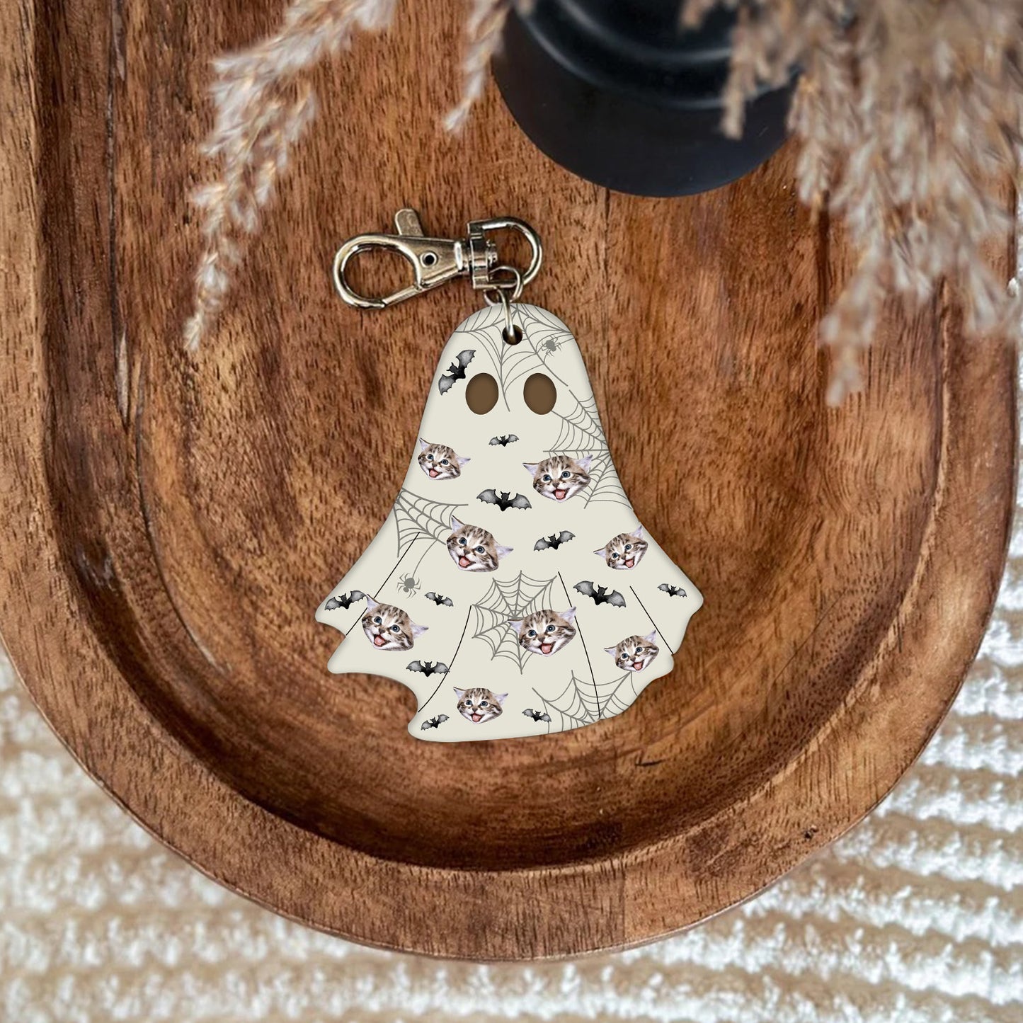 Personalized Halloween Spooky Ghost Keychain