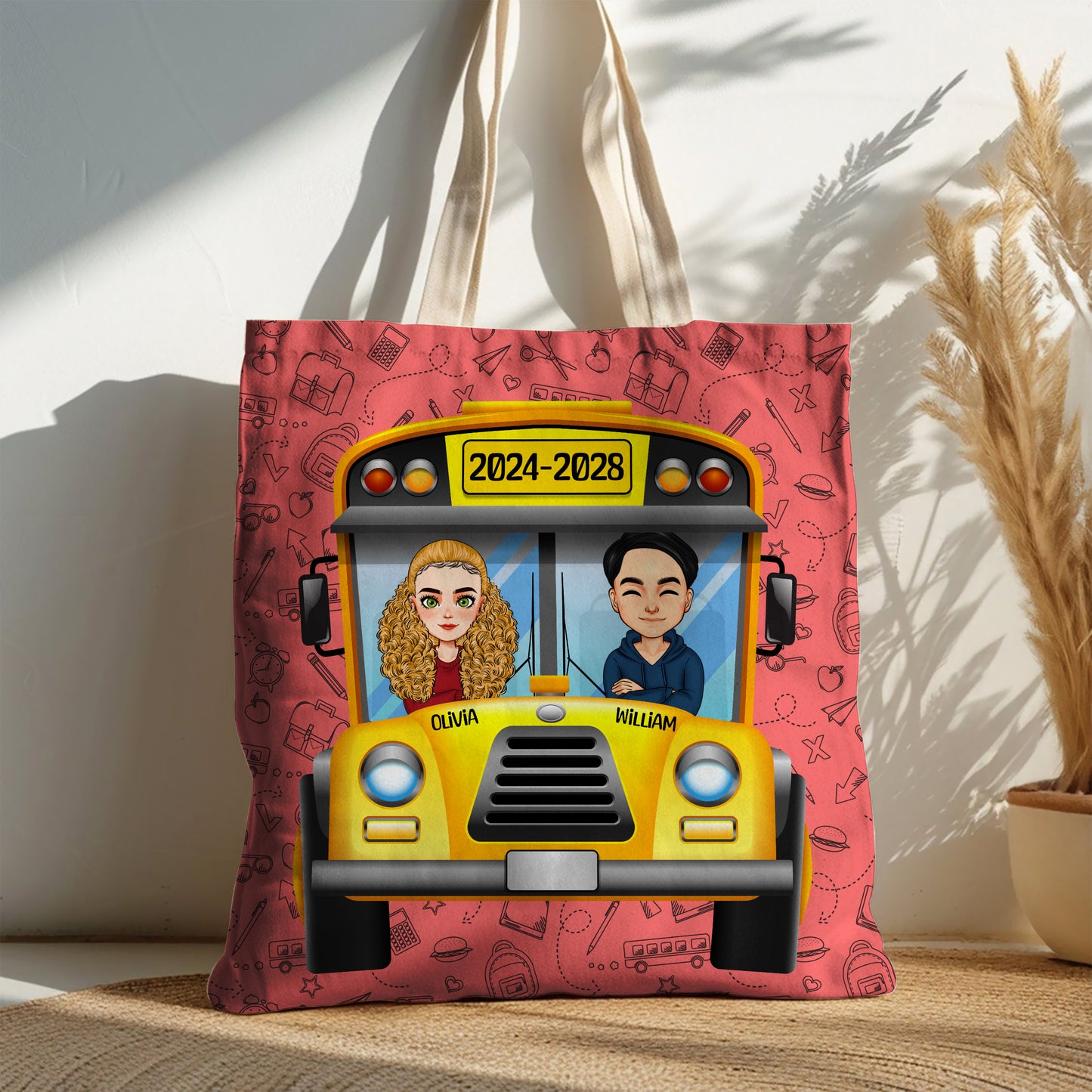 Custom Tote Bag School Bus - Back To School 2024