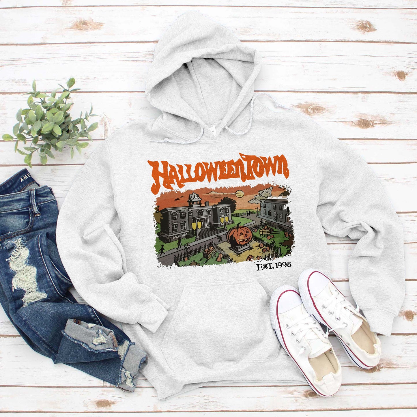 Vintage Halloween Town Shirt - Step into a World of Magic