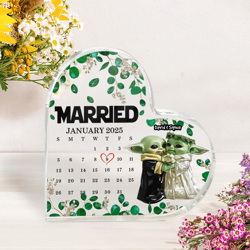 Married Calendar - Personalized The Force Custom Shaped Acrylic Plaque 14nath131224