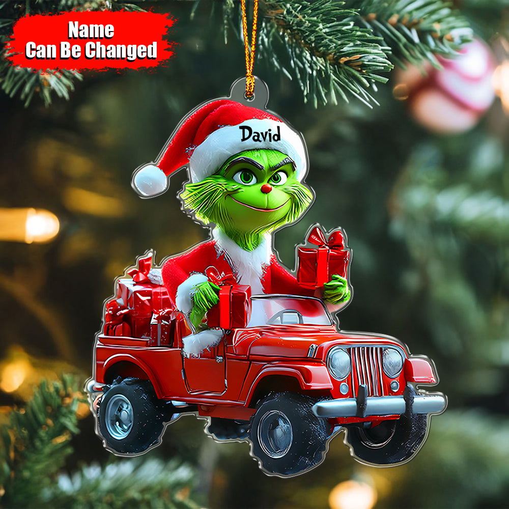 Grinchmas Red Truck - Personalized Ornament 03nath221124