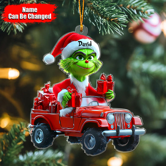 Grinchmas Red Truck - Personalized Ornament 03nath221124