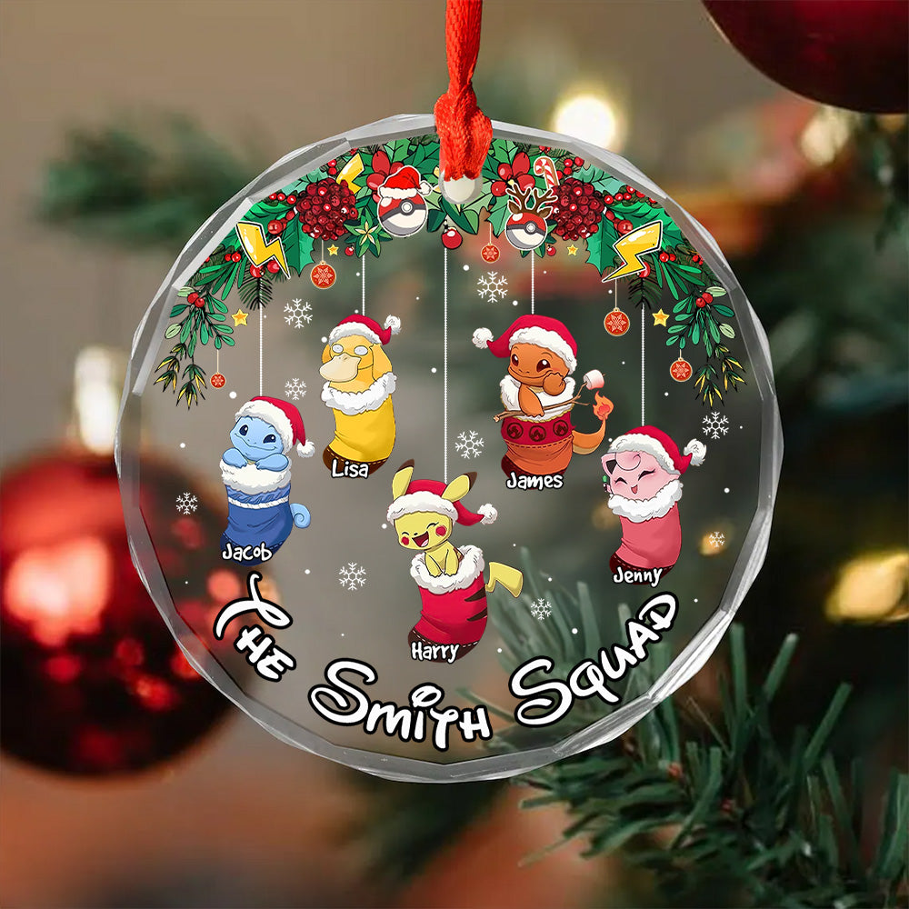 Stocking Family Ornament - Game Mascot Kids - Personalized Gifts For Game Family