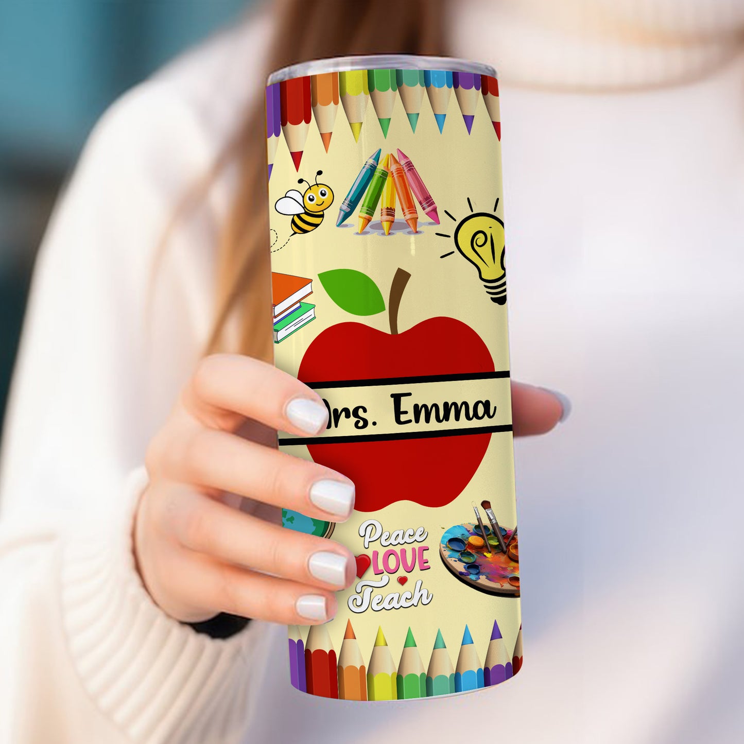 Personalized Teacher Tumbler 20 oz Back To School