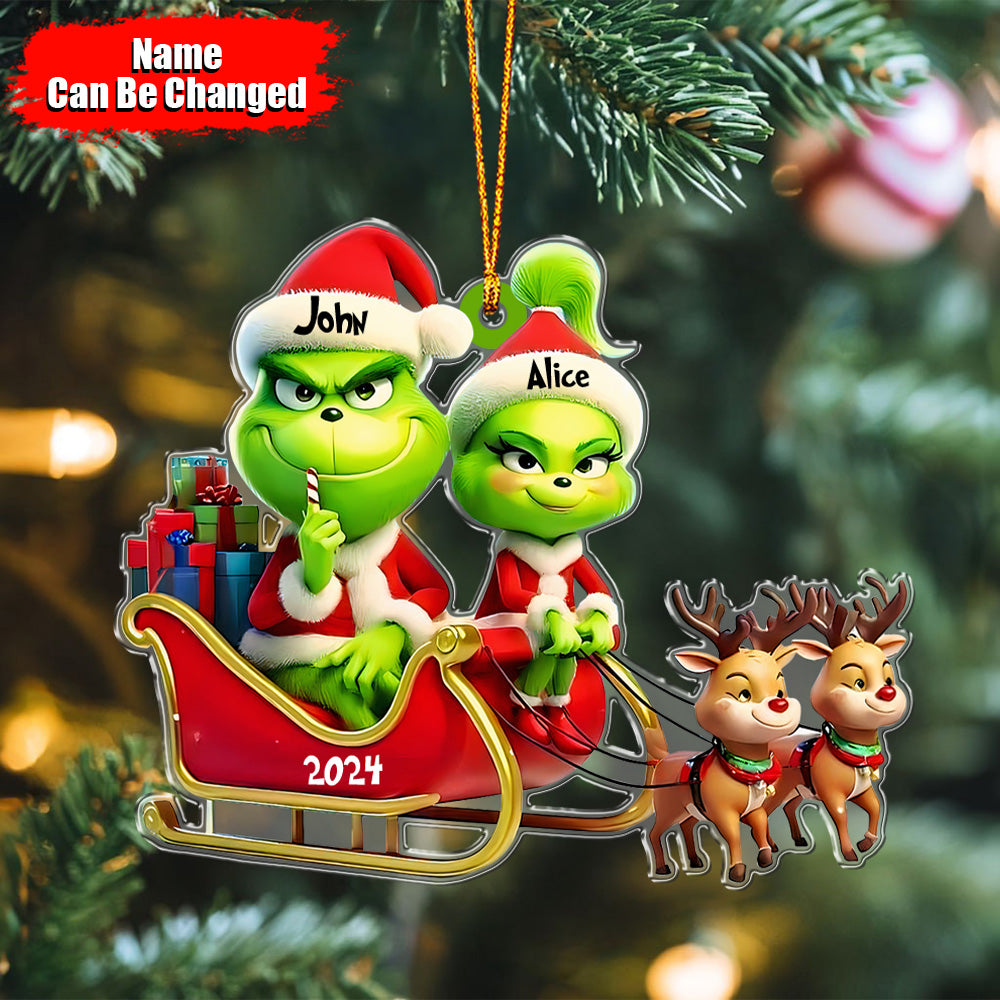 Grinchmas Couple  - Personalized Ornament 04nath261124