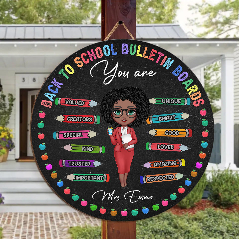 Personalized Teacher Bulletin Board Sign