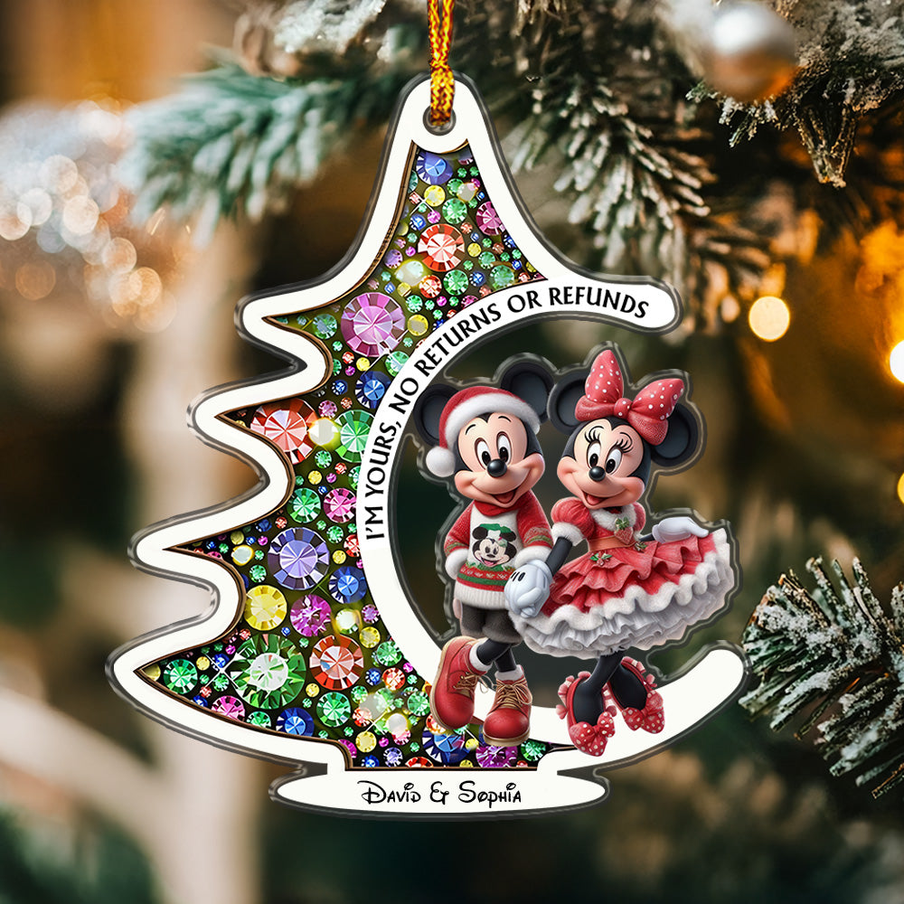 Christmas Couple - Personalized Mouse Ornament