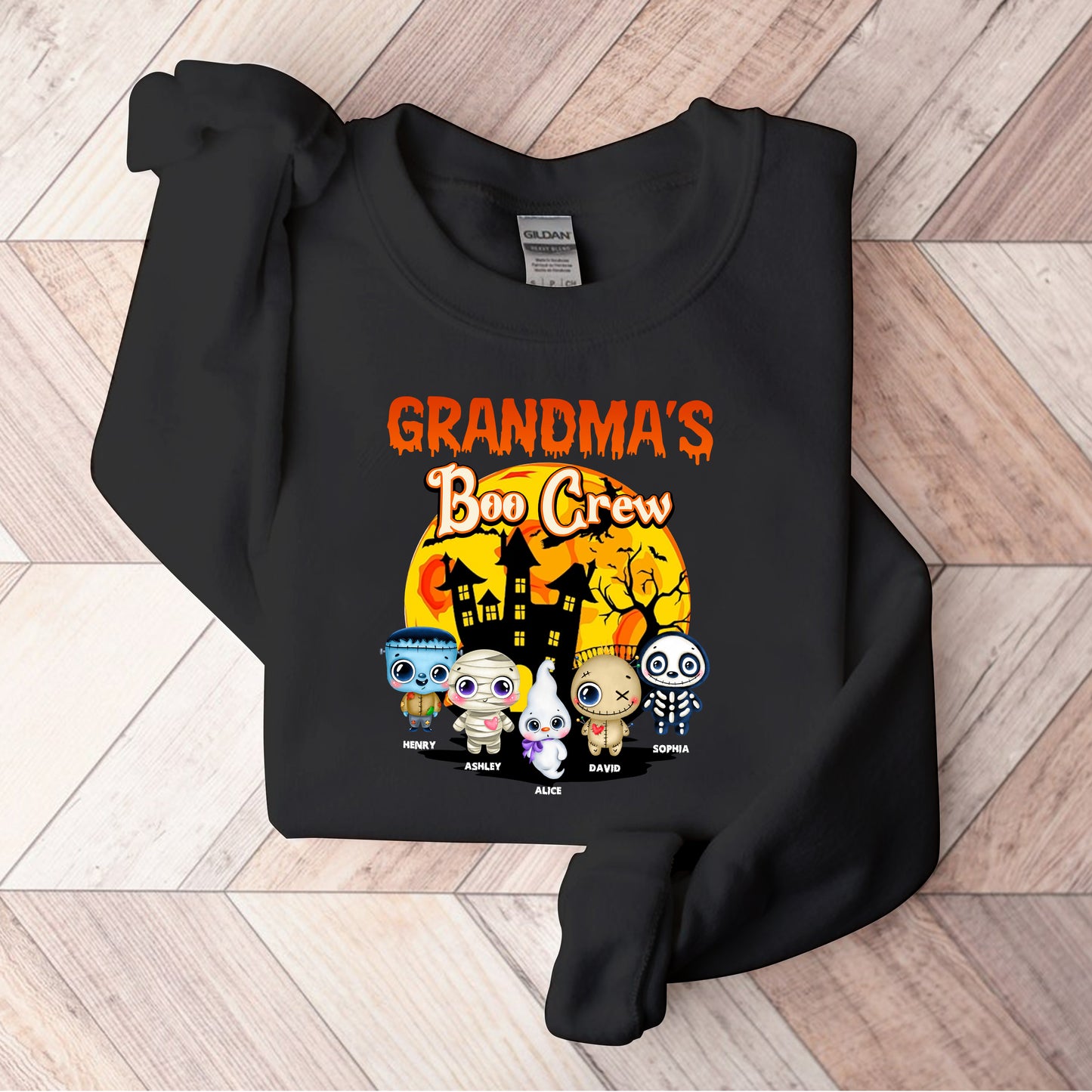 Grandma's Boo Crew Custom Family Title Halloween - Personalized Shirt