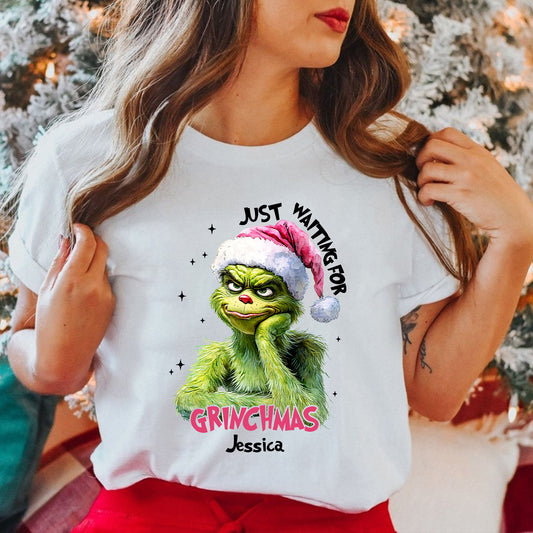 Just Waiting For Christmas - Personalized Stole Christmas T-shirt And Hoodie