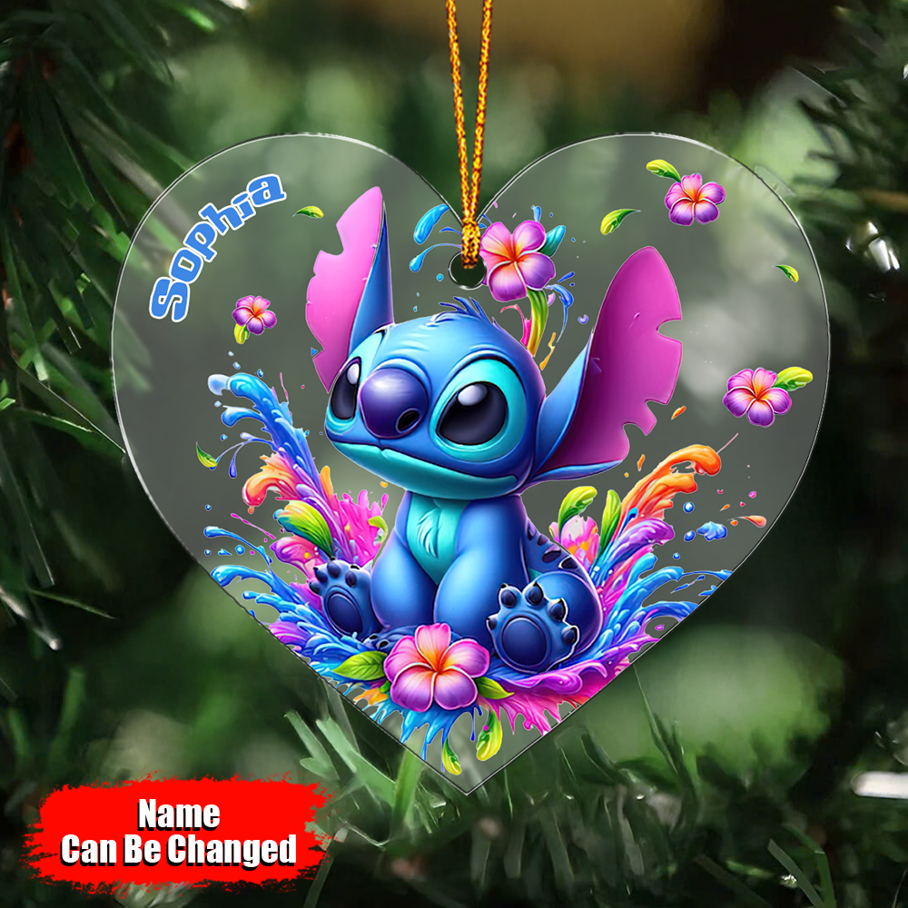 Blue Ohana - Personalized Ohana Transparent Car Ornament