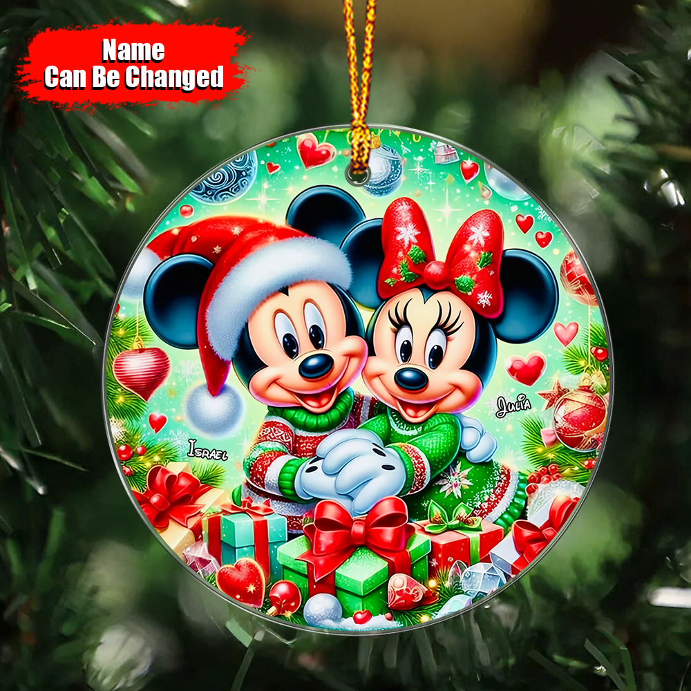 Christmas Couple - Personalized Mouse Ornament 09nath041124