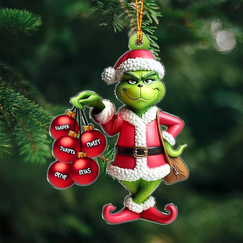 Love My Family - Personalized Stole Christmas Transparent Ornament 03nath011124