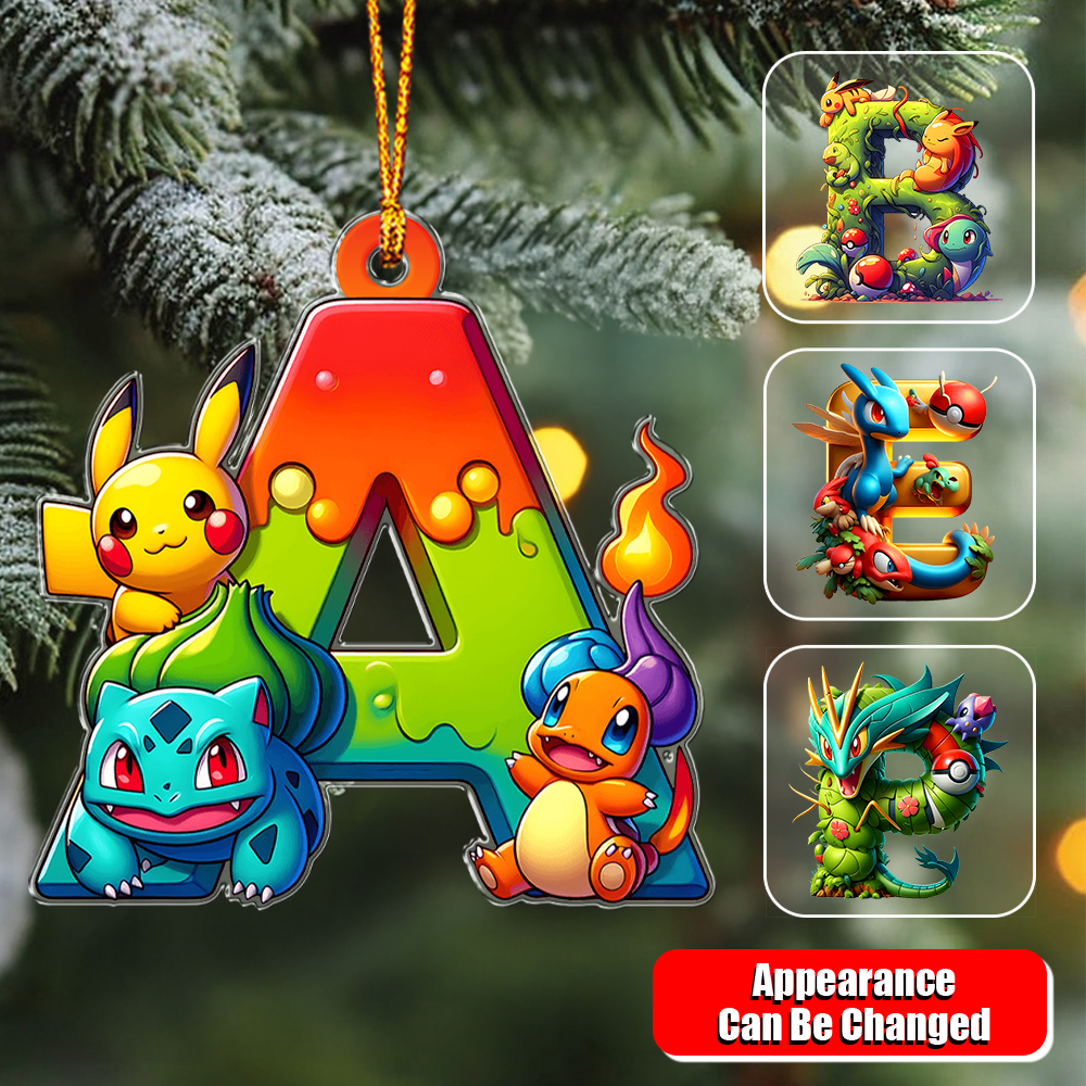 Cute Anime Creatures - Personalized Alphabet Ornaments